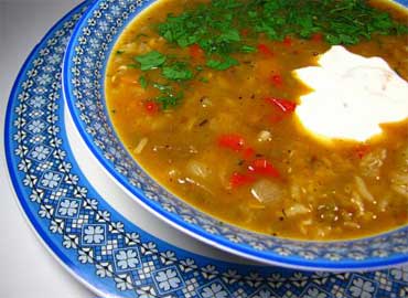 Mung bean and rice soup