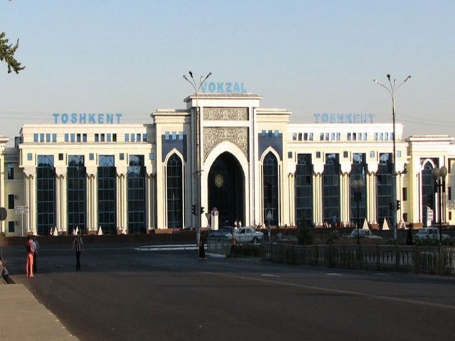 The railway station of Uzbekistan